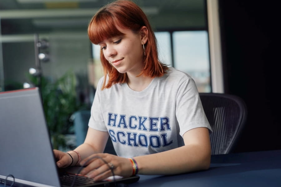 Girl with laptop